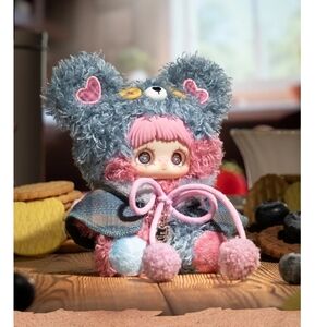 NIB Maymei Tiny Bear Cookie Plush Pendant Series Confirmed Blueberry Yogurt